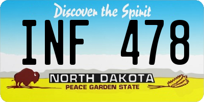 ND license plate INF478