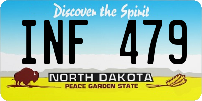 ND license plate INF479