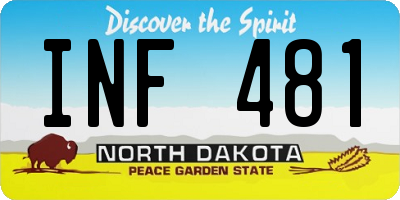 ND license plate INF481