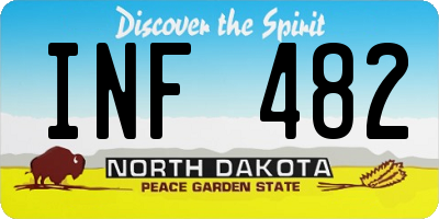 ND license plate INF482