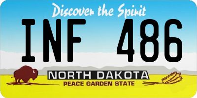 ND license plate INF486