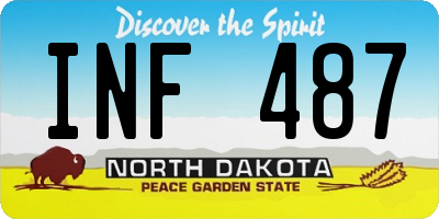 ND license plate INF487