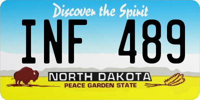 ND license plate INF489