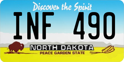 ND license plate INF490