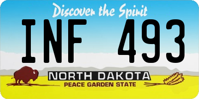 ND license plate INF493