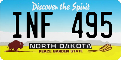 ND license plate INF495