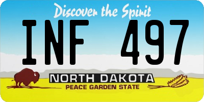 ND license plate INF497