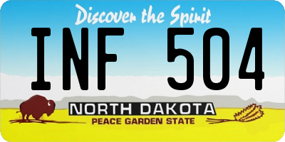 ND license plate INF504