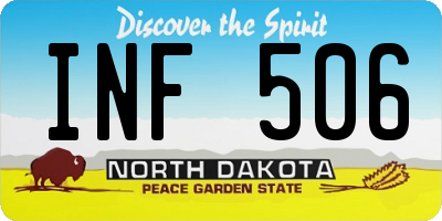 ND license plate INF506