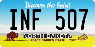 ND license plate INF507