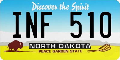 ND license plate INF510