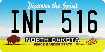 ND license plate INF516