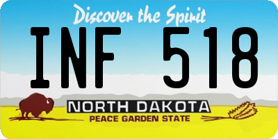 ND license plate INF518