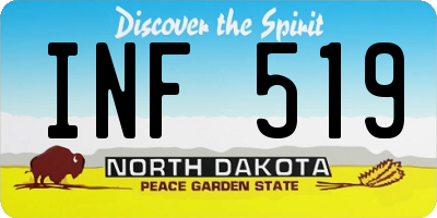 ND license plate INF519