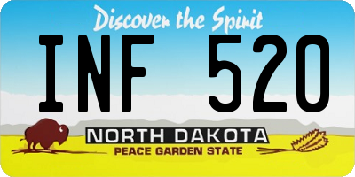 ND license plate INF520