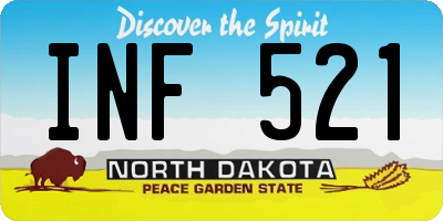 ND license plate INF521