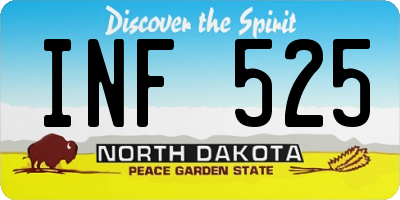 ND license plate INF525