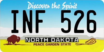 ND license plate INF526