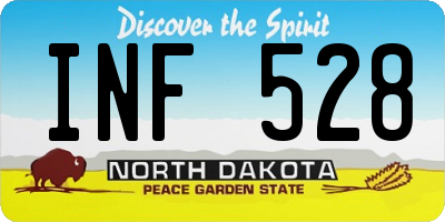 ND license plate INF528