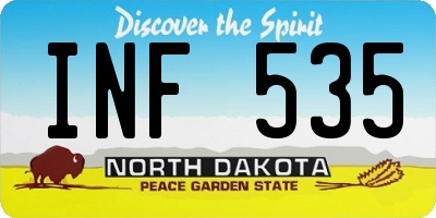 ND license plate INF535