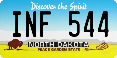 ND license plate INF544
