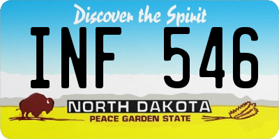 ND license plate INF546