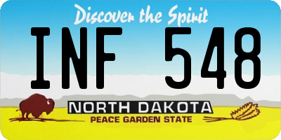 ND license plate INF548