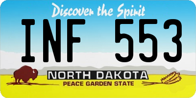 ND license plate INF553