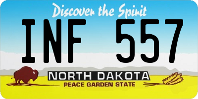 ND license plate INF557