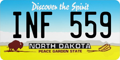 ND license plate INF559