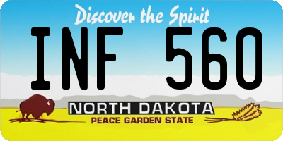ND license plate INF560
