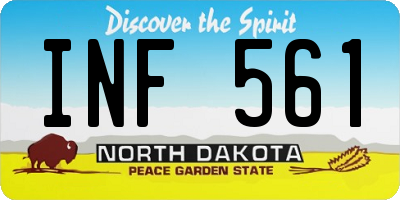 ND license plate INF561