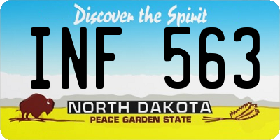 ND license plate INF563