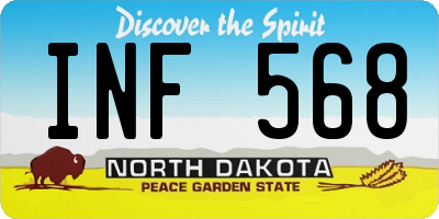 ND license plate INF568