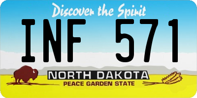 ND license plate INF571