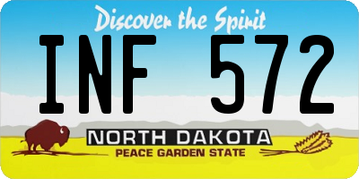 ND license plate INF572