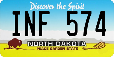 ND license plate INF574