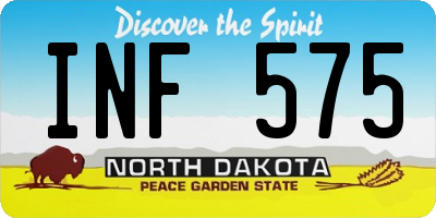ND license plate INF575