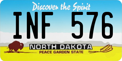 ND license plate INF576