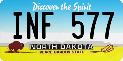 ND license plate INF577