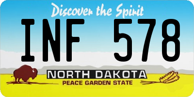 ND license plate INF578