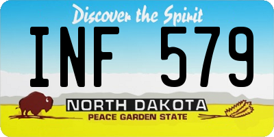ND license plate INF579