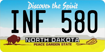 ND license plate INF580