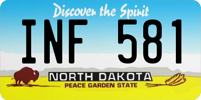 ND license plate INF581