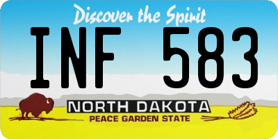 ND license plate INF583