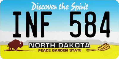 ND license plate INF584