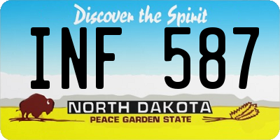 ND license plate INF587