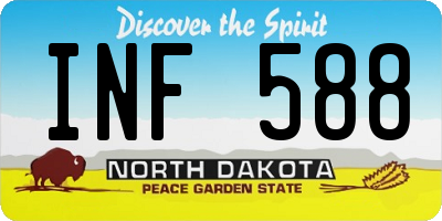 ND license plate INF588