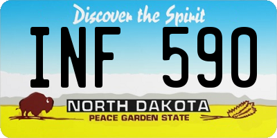 ND license plate INF590