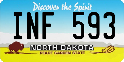 ND license plate INF593